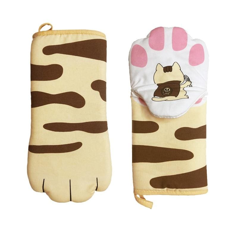 Heat Resistant Cat Paw Oven Mitt – Durable Cotton, Fun Design-Oven Mitt-Tiger Paw (1 piece)-5-Colydia