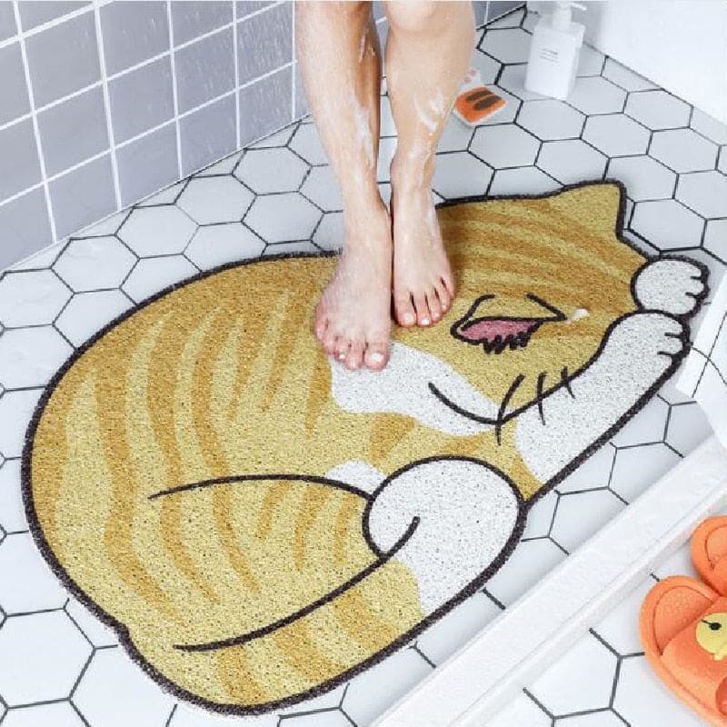 Weatherproof Sleeping Cat Mat - Cute, Non-Slip, Waterproof Vinyl-Floor Mat-2-Colydia