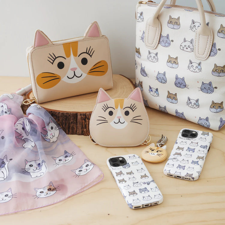 Cat lover gift - stylish cat-themed bag with unique design Gifts for cat lovers - elegant scarf featuring playful cat patterns