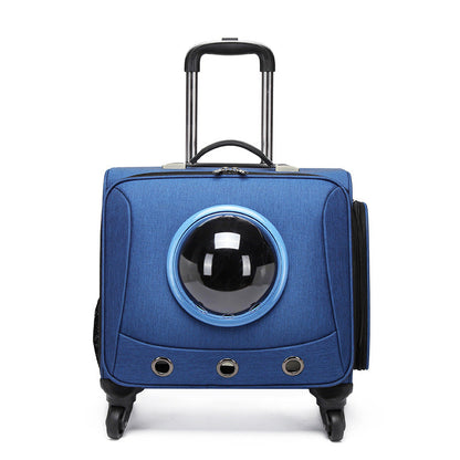 JetPaw Elite Premium Pet Travel Trolley Case-Pet Travel Trolley Case-Blue-1-Colydia