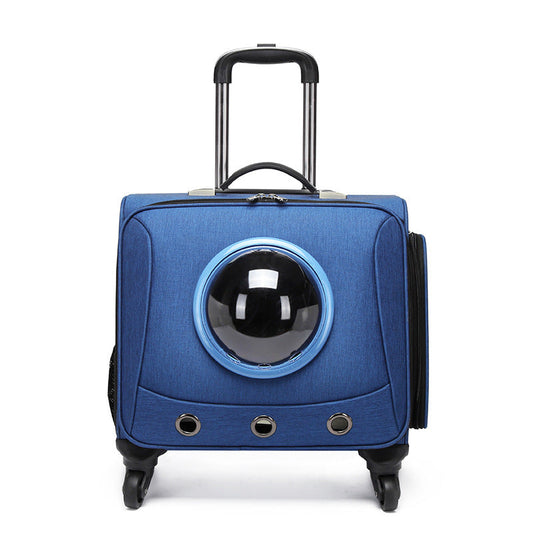 JetPaw Elite Premium Pet Travel Trolley Case-Pet Travel Trolley Case-Blue-1-Colydia