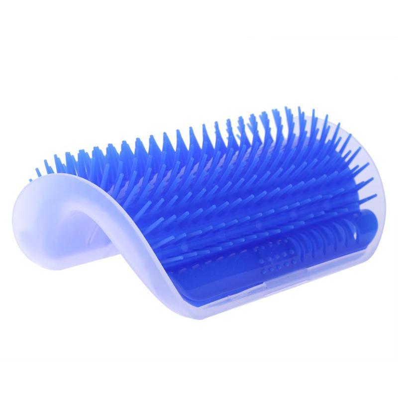 Cat Self Grooming Wall Brush - Reduce Shedding & Itch Relief-Cat Grooming Tool-Blue-1- Pack-3-Colydia