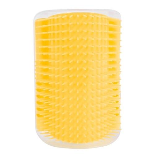 Cat Self Grooming Wall Brush - Reduce Shedding & Itch Relief-Cat Grooming Tool-Yellow-1- Pack-8-Colydia