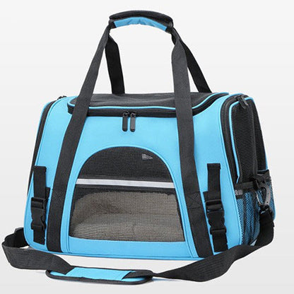 Portable Pet Backpack for Cats & Dogs - Stylish, Durable Design-Pet Backpack-Dragon dance cloth with opening light blue-9-Colydia