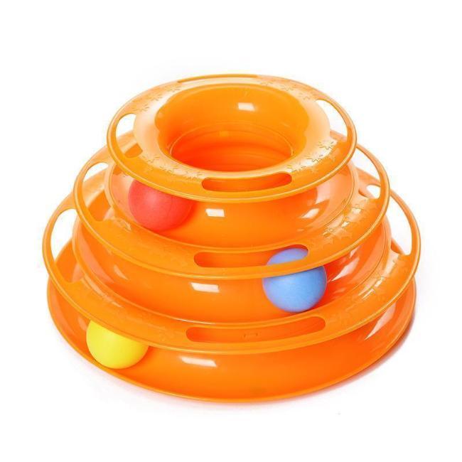 Interactive 3-Tier Cat Track Toy with Rolling Balls for Endless Fun-Cat Track Toy-2-Colydia