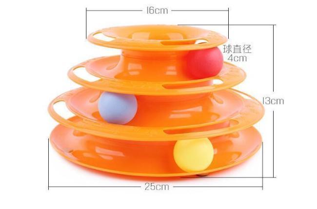 Interactive 3-Tier Cat Track Toy with Rolling Balls for Endless Fun-Cat Track Toy-5-Colydia