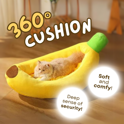 Snug Banana Cat Bed - Cozy Enclosed Space for Luxury Feline Naps-Cat Bed-2-Colydia