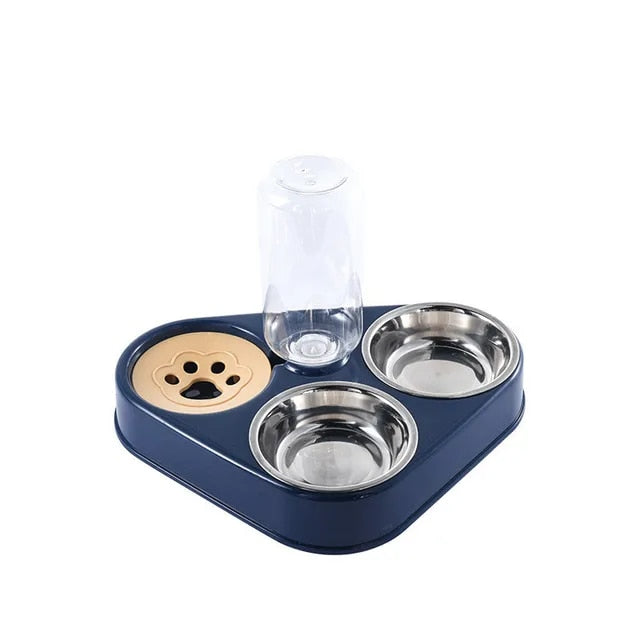 Savory Feast Stainless Steel Pet Feeding Station with Automatic Water Dispenser-Pet Feeding Station-9-Colydia