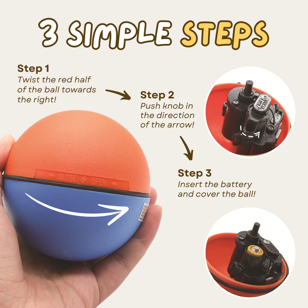 Automatic Cat Toy with Rolling Motion & Bump Prevention, Easy Setup-Automatic Cat Toy-4-Colydia