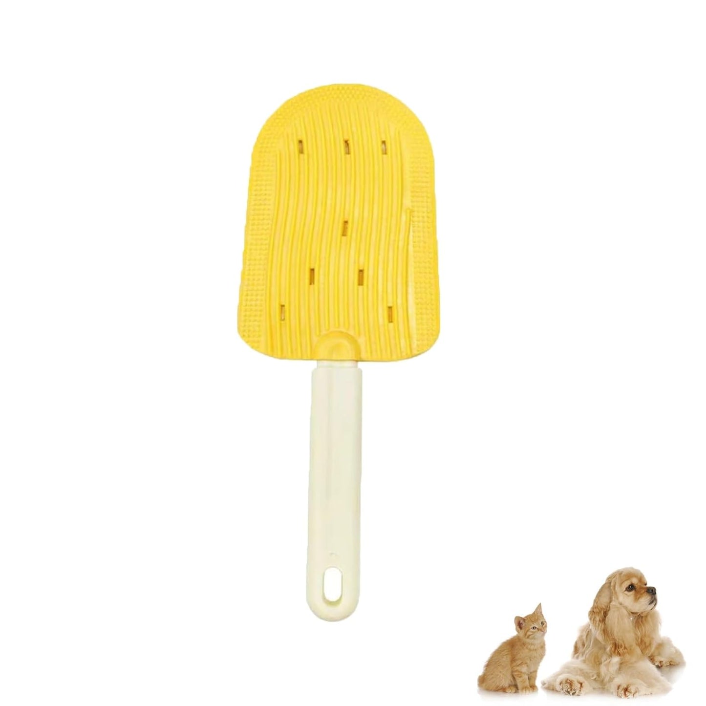 Gentle Touch Cat Tongue Comb for Soft, Healthy Grooming-Pet Grooming Brush-Yellow-2-Colydia