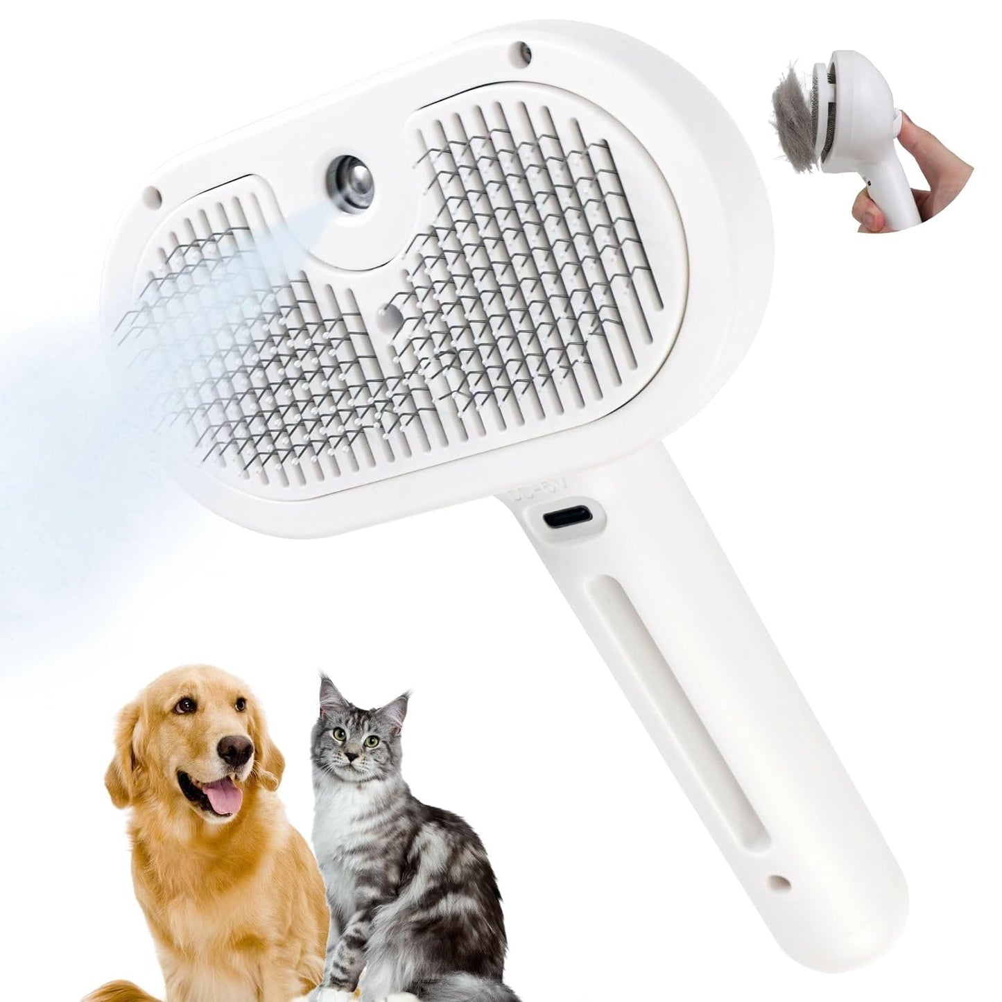 Mist Massage Spray Brush for Cats and Dogs-**Product Type**: Pet Grooming Brush-White-7-Colydia