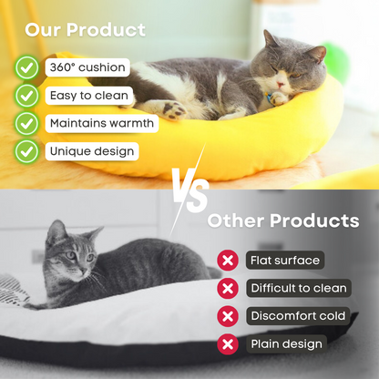 Snug Banana Cat Bed - Cozy Enclosed Space for Luxury Feline Naps-Cat Bed-6-Colydia