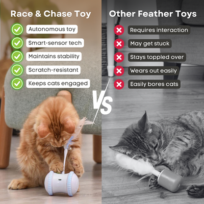 Interactive Rechargeable Cat Toy with Feather Teaser for Active Play-Interactive Cat Toy-6-Colydia