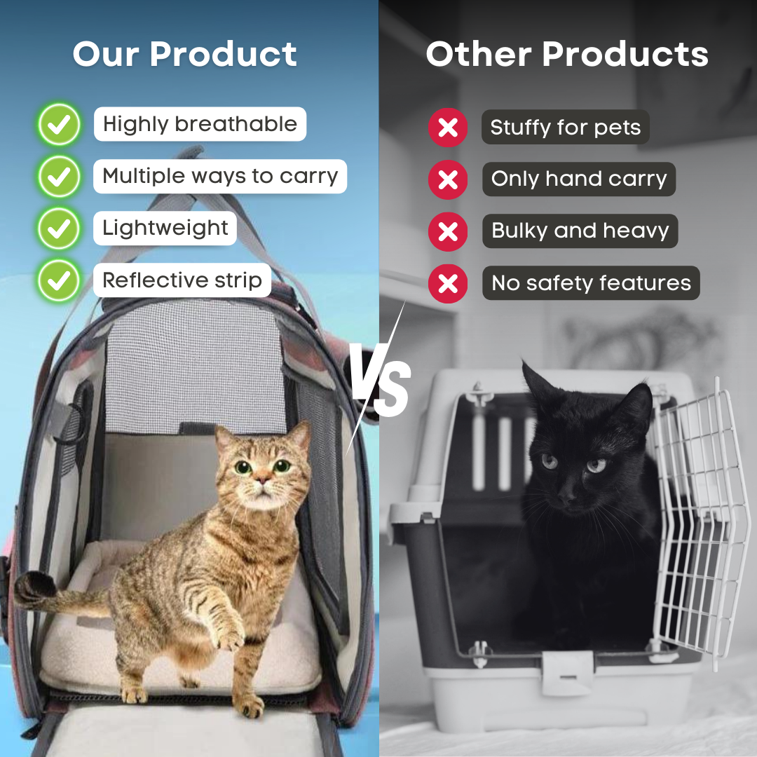 Durable Cat Travel Carrier with Mesh Panels for Easy Ventilation-Cat Travel Carrier-8-Colydia