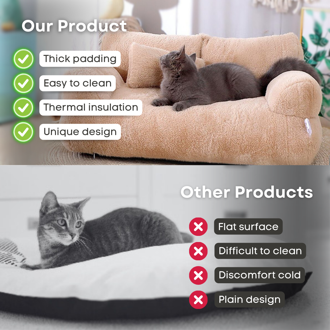 Luxury Cat Sofa Bed - Plush, Spacious, Perfect for Pampered Pets-Luxury Cat Bed-8-Colydia