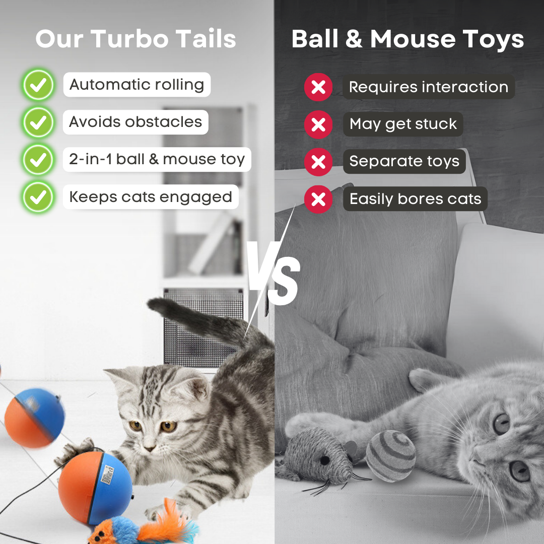 Automatic Cat Toy with Rolling Motion & Bump Prevention, Easy Setup-Automatic Cat Toy-6-Colydia