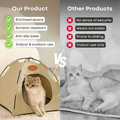 Cozy Cat Retreat Tent: Portable, Easy Setup for Play, Sleep & Travel-Cat Tent-7-Colydia