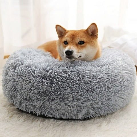 Plush Calming Dog Cushion with Washable Cover - Stress Relief Bed