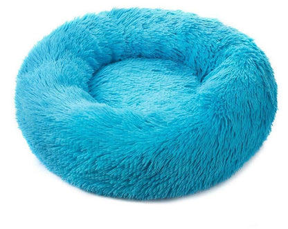 Donut Orthopedic Cat Bed for Stress Relief & Comfortable Sleep-Orthopedic Cat Bed-Small- 40cm/15.74inch-Blue-10-Colydia