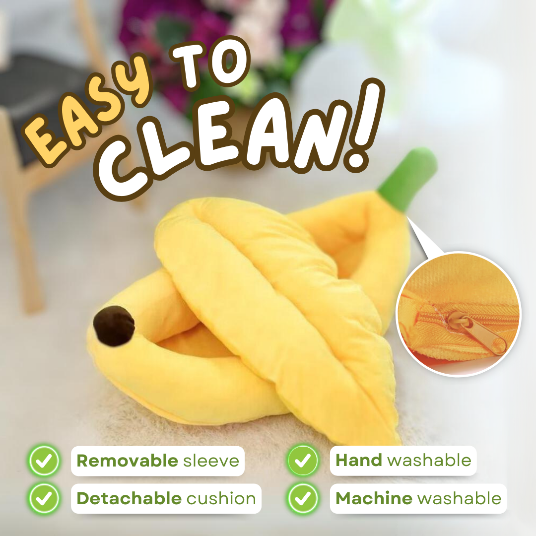 Snug Banana Cat Bed - Cozy Enclosed Space for Luxury Feline Naps-Cat Bed-4-Colydia