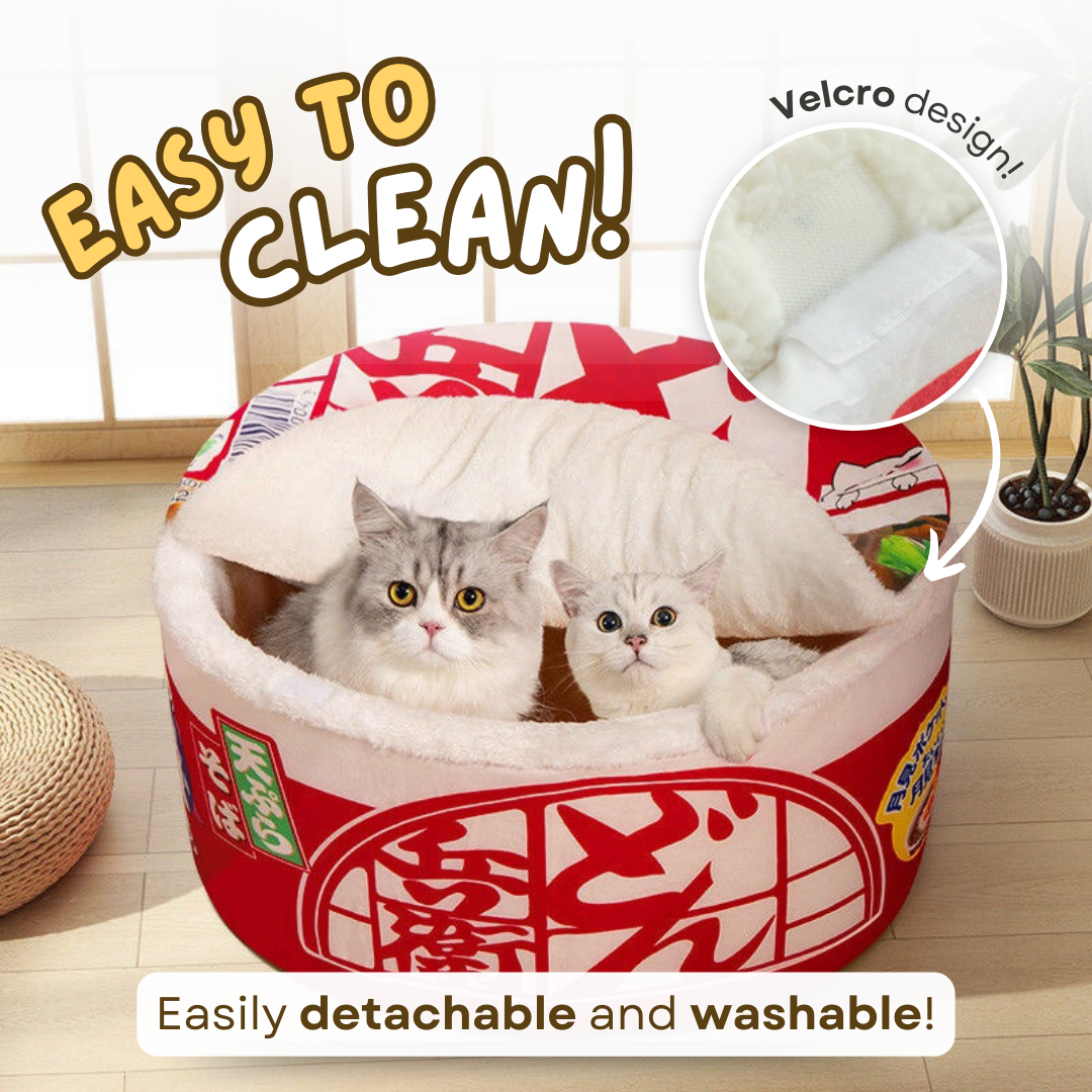 Adorable Ramen Cat Bed - Ultimate Comfort for Your Furry Companion-Cat Bed-5-Colydia