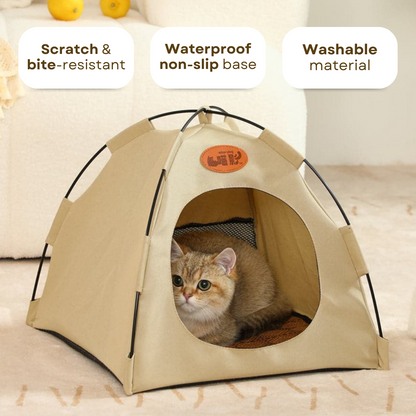 Cozy Cat Retreat Tent: Portable, Easy Setup for Play, Sleep & Travel-Cat Tent-5-Colydia