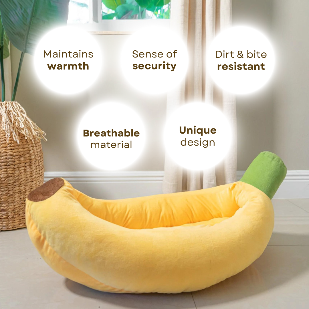 Snug Banana Cat Bed - Cozy Enclosed Space for Luxury Feline Naps-Cat Bed-3-Colydia