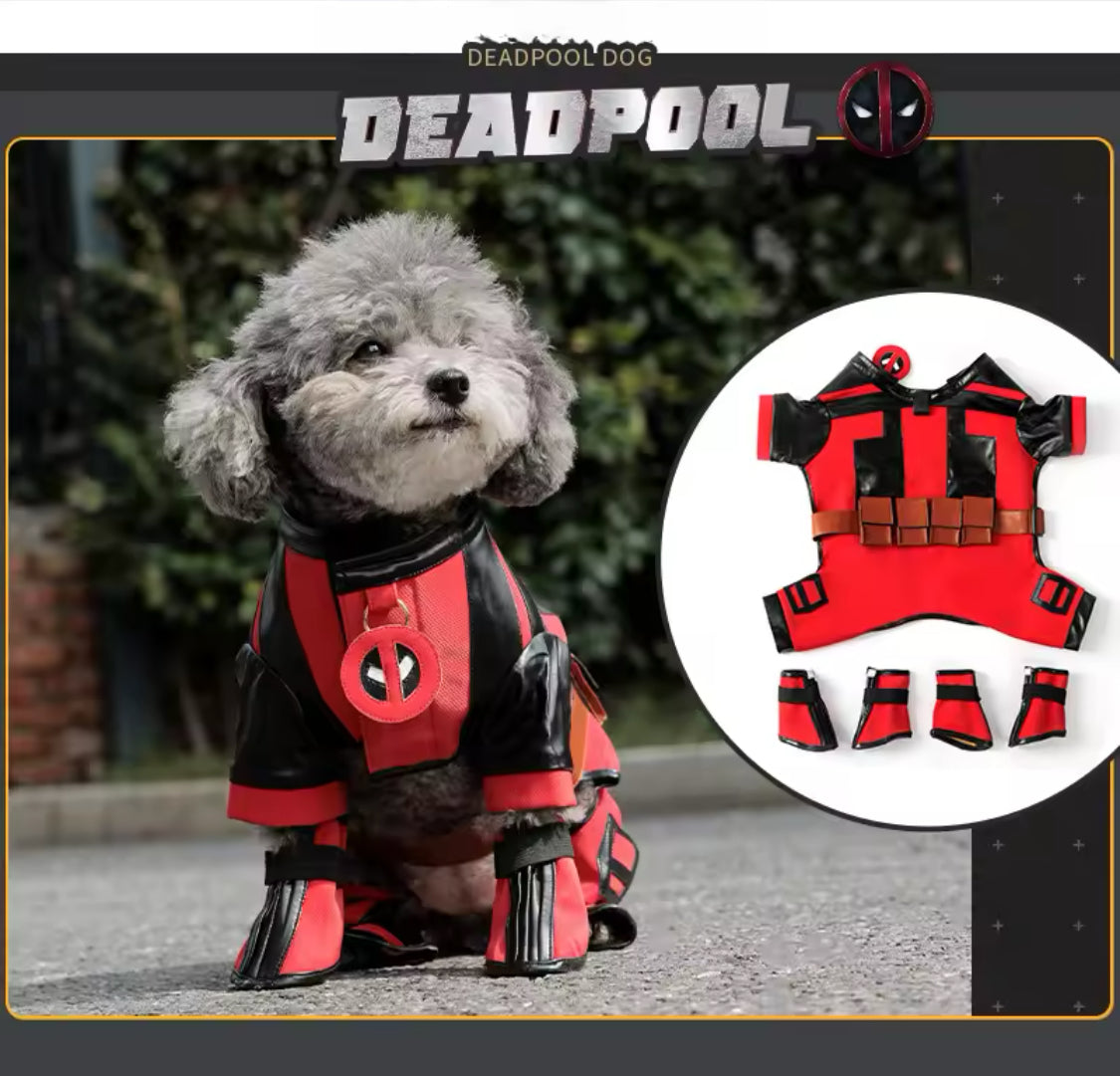 Dogpool & Wolverine Pet Costumes for Cats & Dogs - Halloween Fun-Pet Costumes-Dogpool-XS-1-Colydia