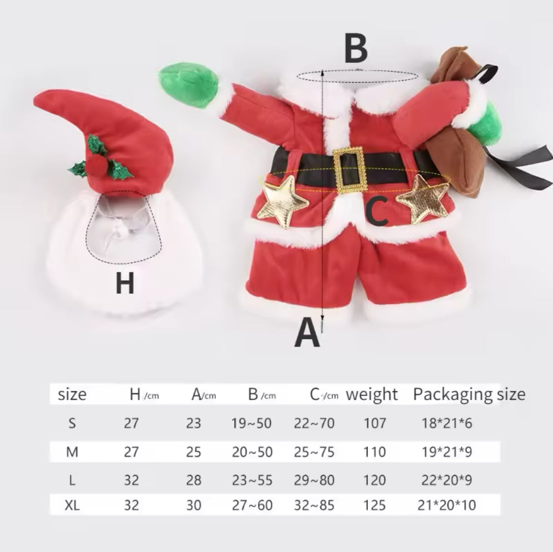 Pet Santa Costume Set: Festive Hat & Shirt for Christmas Fun-Pet Costume-11-Colydia