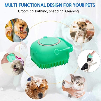 Pet Bathing Silicone Brush with Massaging & Soap Dispenser-Pet Bathing Brush-7-Colydia