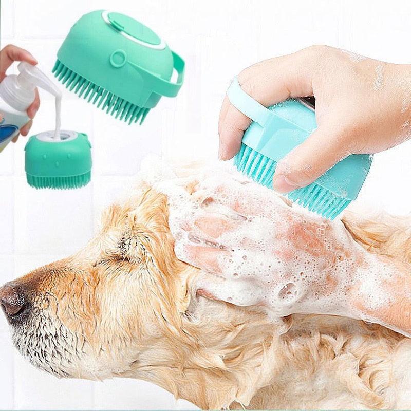 Pet Bathing Silicone Brush with Massaging & Soap Dispenser-Pet Bathing Brush-4-Colydia