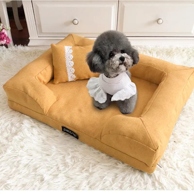 Luxury Dog Bed with Removable Cover & Non-Slip Bottom for Small Breeds-Pet Bed-8-Colydia