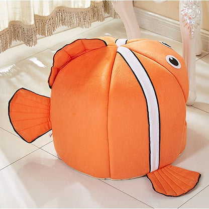 Cozy Fish-Shaped Cat Bed with Cushion - Perfect Feline Hideaway-Cat Bed-3-Colydia