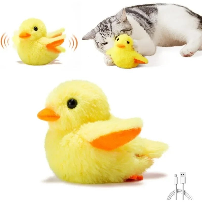 Interactive Cat Toy Chick: Stimulates Hunting, USB-C Rechargeable-Interactive Cat Toy-3-Colydia