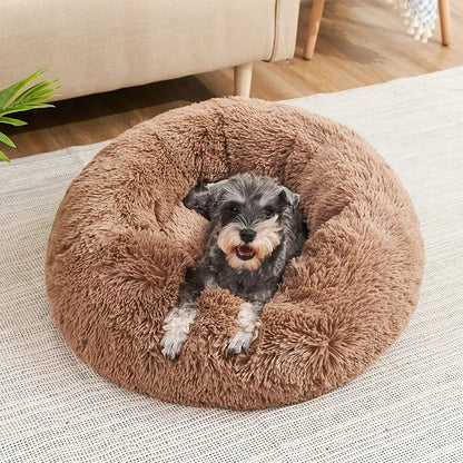 Plush Calming Dog Cushion with Washable Cover - Stress Relief Bed