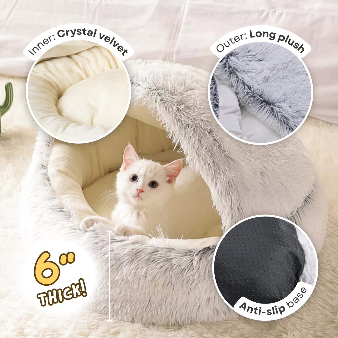 Cozy Cat French Fries Bed with Plush Layers and Non-Slip Padding-Cat Bed-4-Colydia