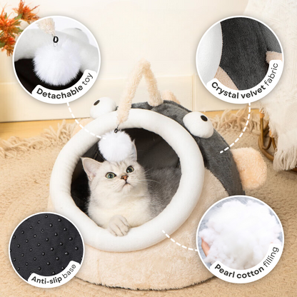 Comfy Angler Fish Cat Bed Perfect for Nautical-Themed Décor-Cat Bed-4-Colydia