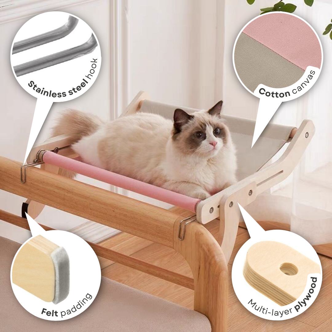 Cozy Bedside Cat Hammock for Elevated and Secure Sleeping Bliss-Cat Bedside Hammock-5-Colydia