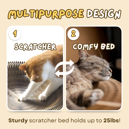 Cozy Cat Scratcher Lounge: Durable, Lightweight, Compact Design-Cat Scratcher Bed-3-Colydia