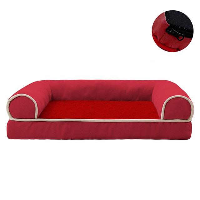 Orthopedic Luxury Dog Sofa Bed - Comfort & Support for Pets-Orthopedic Dog Sofa Bed-S 40X30X9cm-Red-6-Colydia