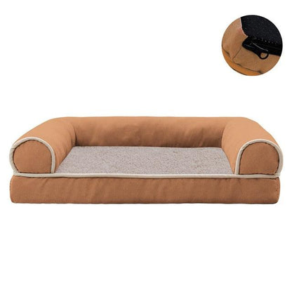 Orthopedic Luxury Dog Sofa Bed - Comfort & Support for Pets-Orthopedic Dog Sofa Bed-S 40X30X9cm-Khaki-9-Colydia