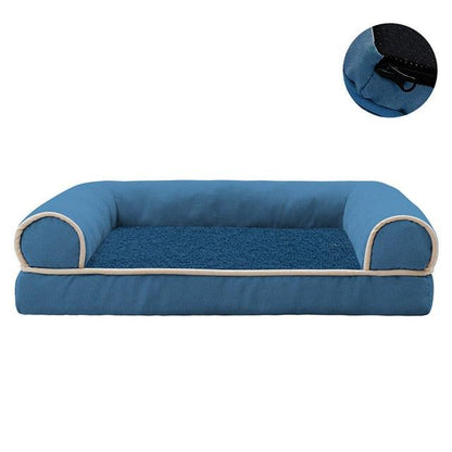 Orthopedic Luxury Dog Sofa Bed - Comfort & Support for Pets-Orthopedic Dog Sofa Bed-S 40X30X9cm-Blue-10-Colydia