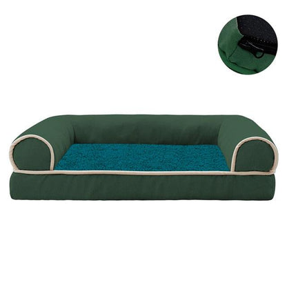 Orthopedic Luxury Dog Sofa Bed - Comfort & Support for Pets-Orthopedic Dog Sofa Bed-S 40X30X9cm-Green-12-Colydia