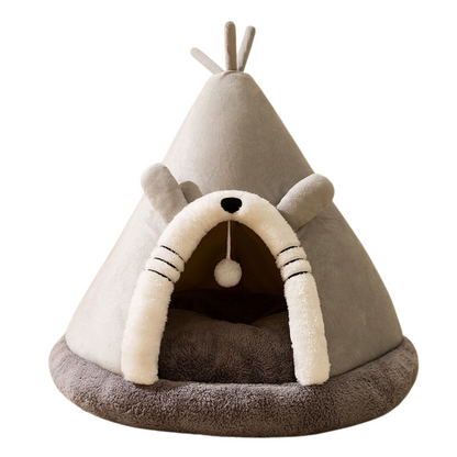 Cozy Tent Cat Nest for Warmth, Comfort & Safety This Winter