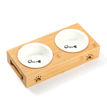 Bamboo Bliss Elevated Cat Bowl-Elevated Cat Bowl-7-Colydia