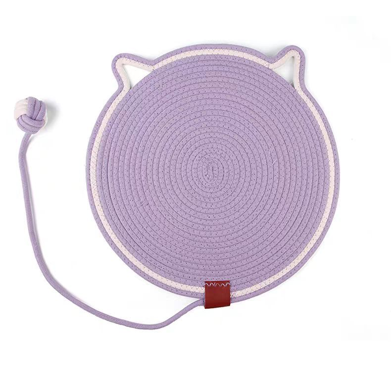 Cozy Plush French Fry Cat Bed with Customizable Layers & Anti-Slip Base-Cat Bed-Purple (with ball)-16.9"-13-Colydia