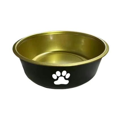 RegalPet Gleam Luxury Dog Bowl-Luxury Dog Bowl-Within 2 pounds-medium size 18CM-Gold-8-Colydia