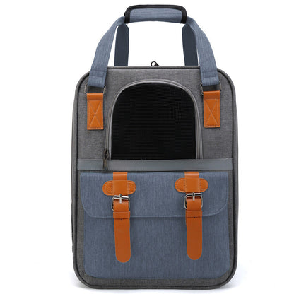 PurrPack Adventure Cat Backpack - Travel in Style-Cat Backpack Carrier-Style B (Dark Blue)-10-Colydia