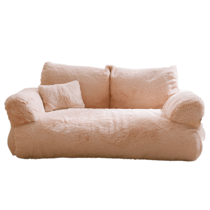 Luxury Cat Sofa Bed - Plush, Spacious, Perfect for Pampered Pets-Luxury Cat Bed-Beige-10-Colydia