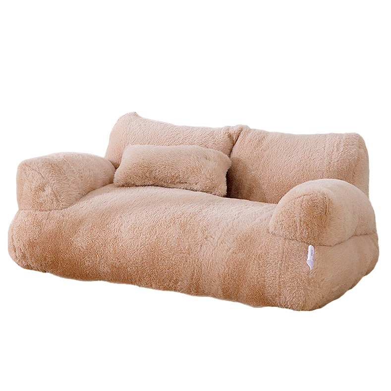 Luxury Cat Sofa Bed - Plush, Spacious, Perfect for Pampered Pets-Luxury Cat Bed-Coffee-14-Colydia